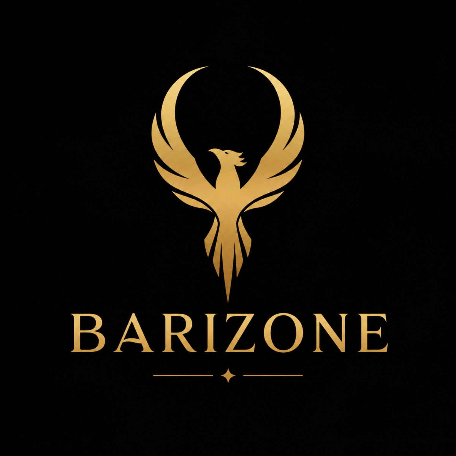BARIZONE gold phoenix emblem and wordmark